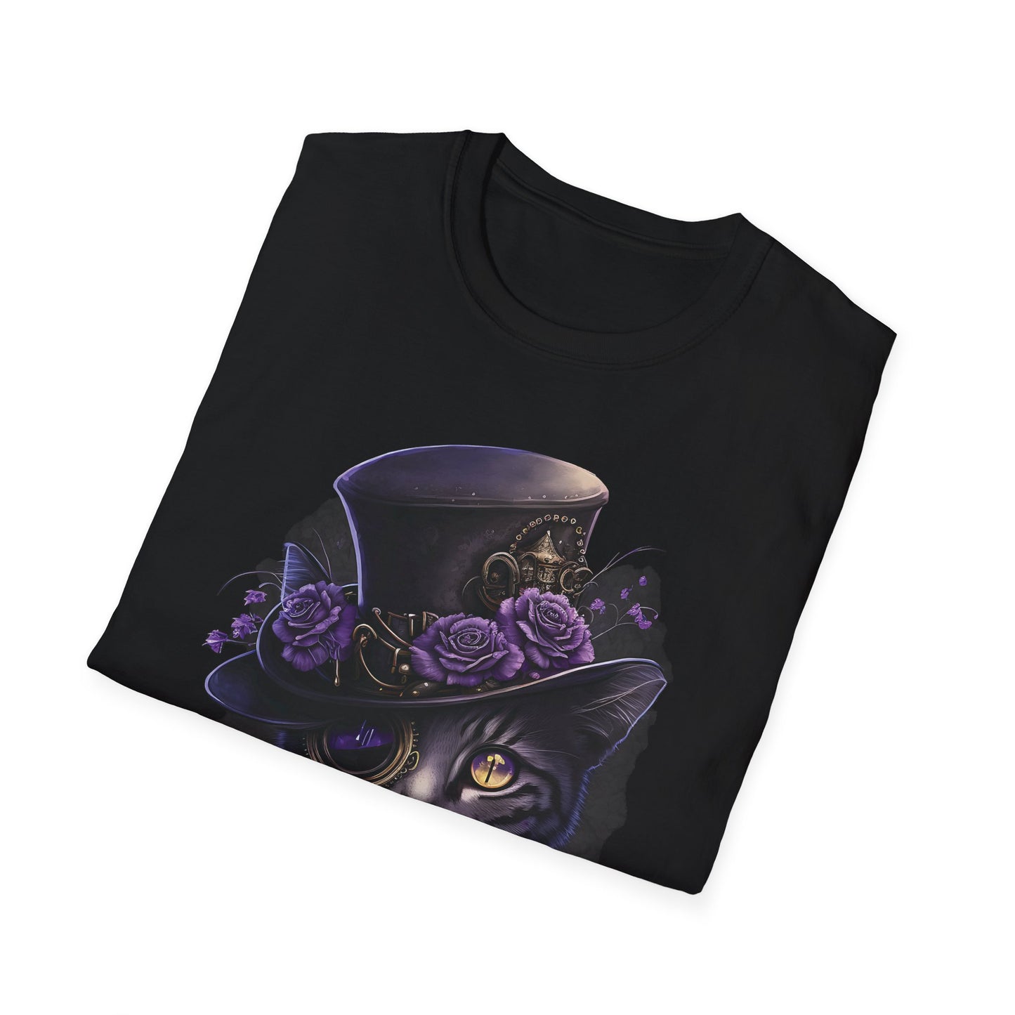 Steampunk Cat for USA customers only,  Unisex Softstyle T-Shirt