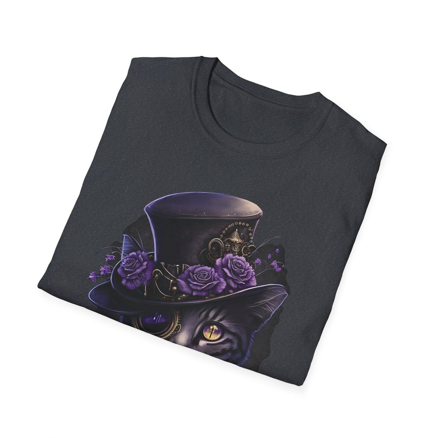 Steampunk Cat for USA customers only,  Unisex Softstyle T-Shirt