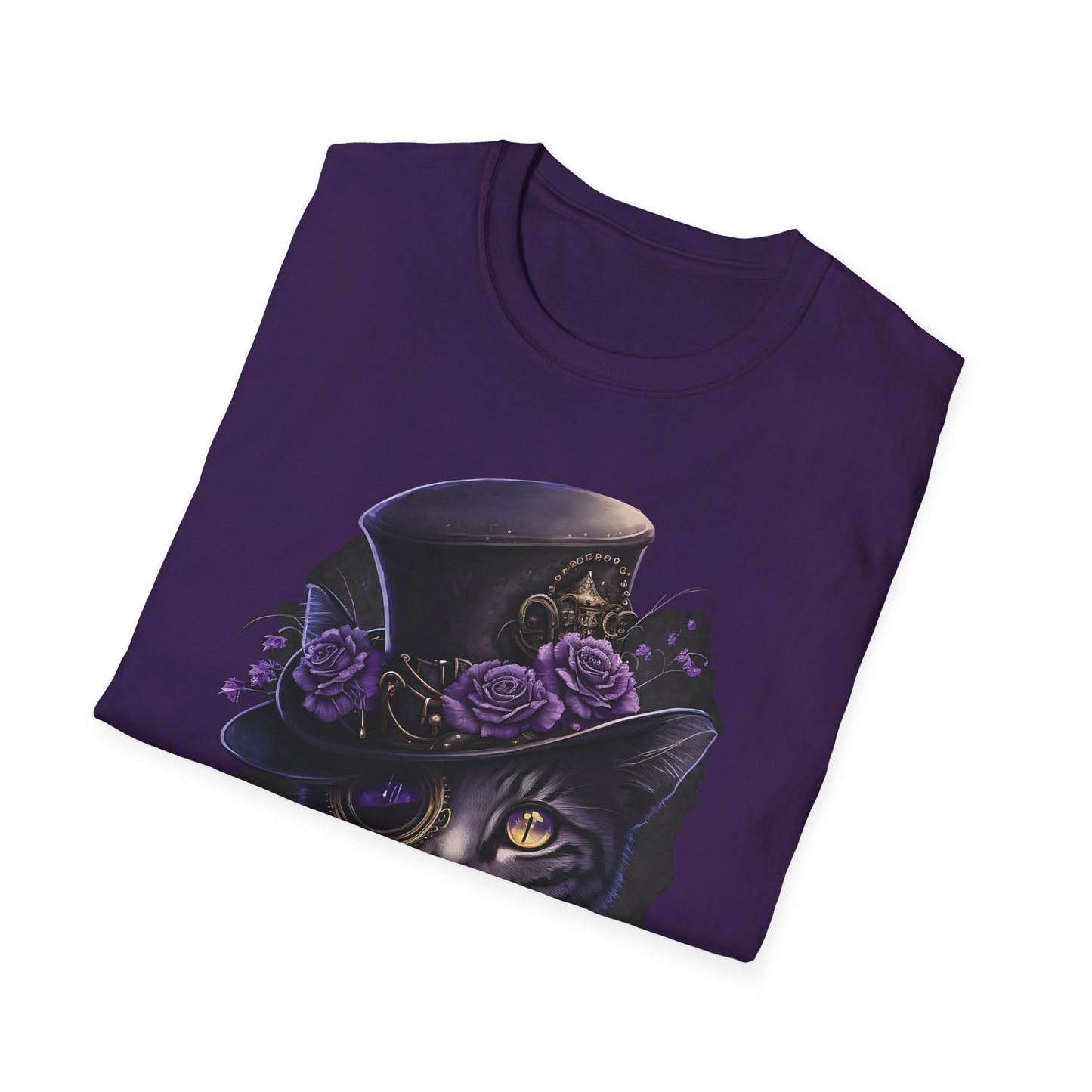 Steampunk Cat for USA customers only,  Unisex Softstyle T-Shirt