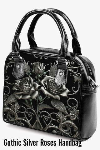 Victorian Gothic Purse Charm Black & Brass Handbag 