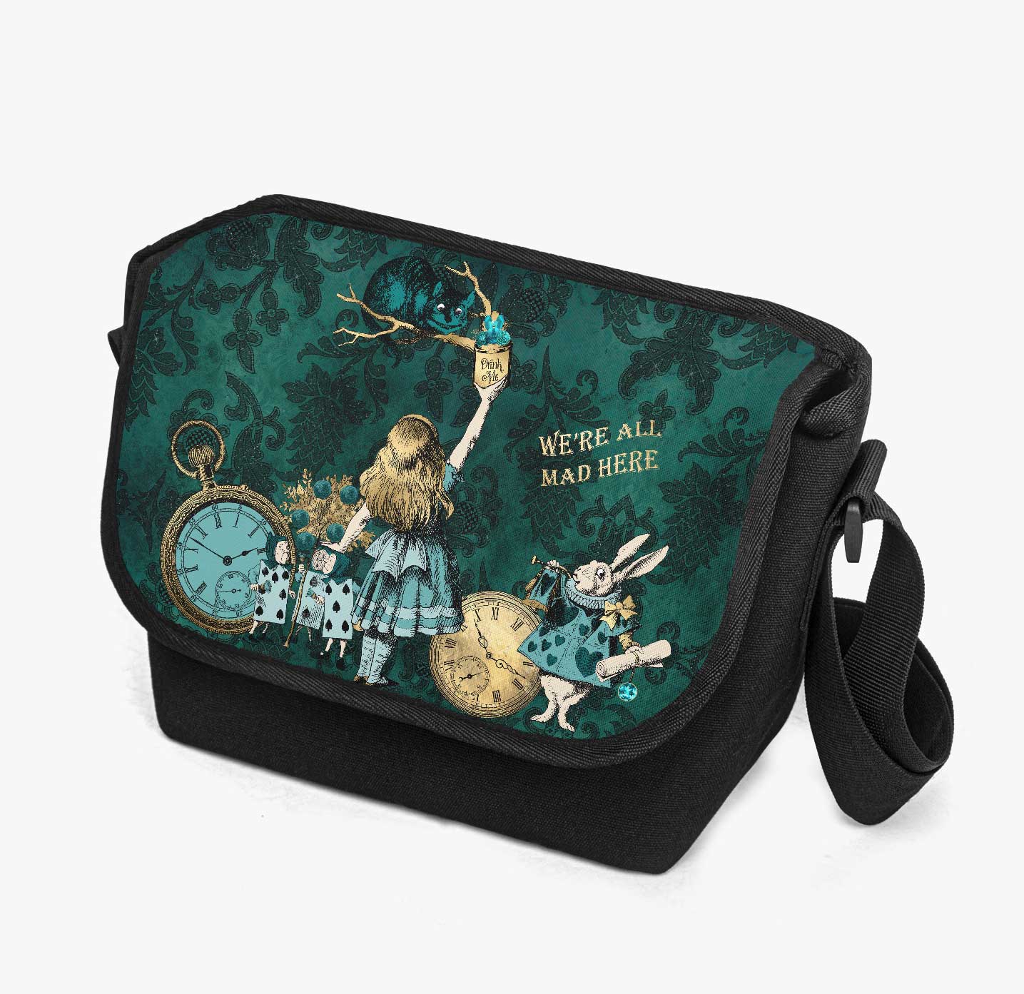 Alice in wonderland messenger bag on sale