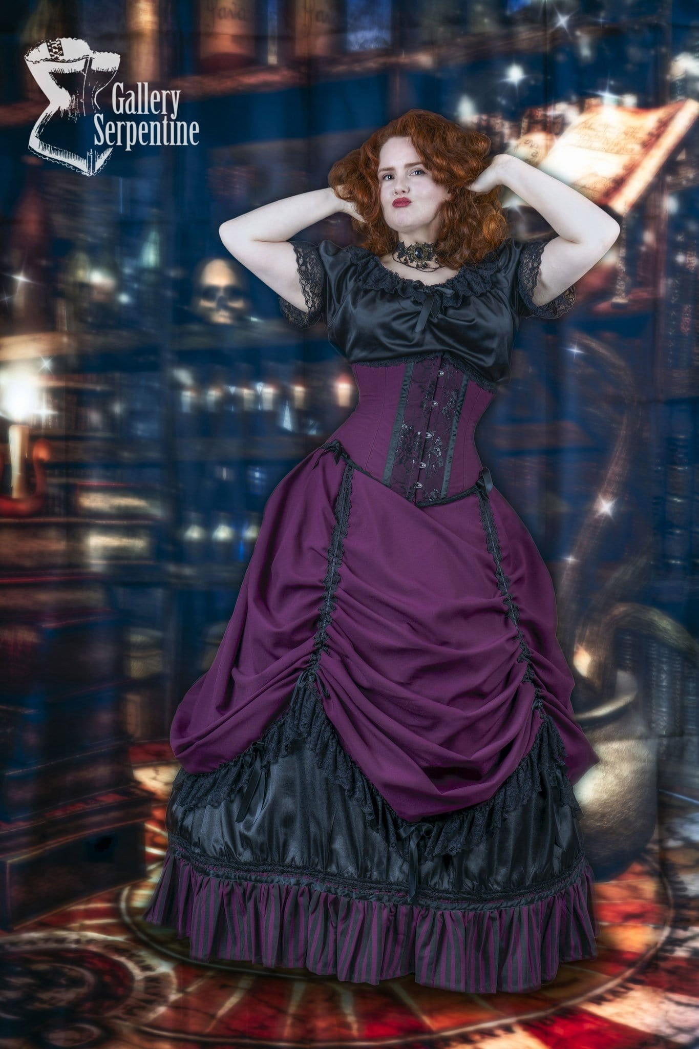 Burgundy victorian hot sale dress