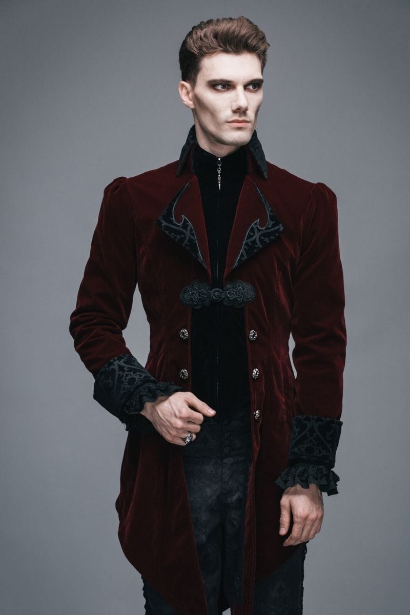 Men s Gothic Victorian Tailcoat blood red vampire jacket gothic wedding Gallery Serpentine