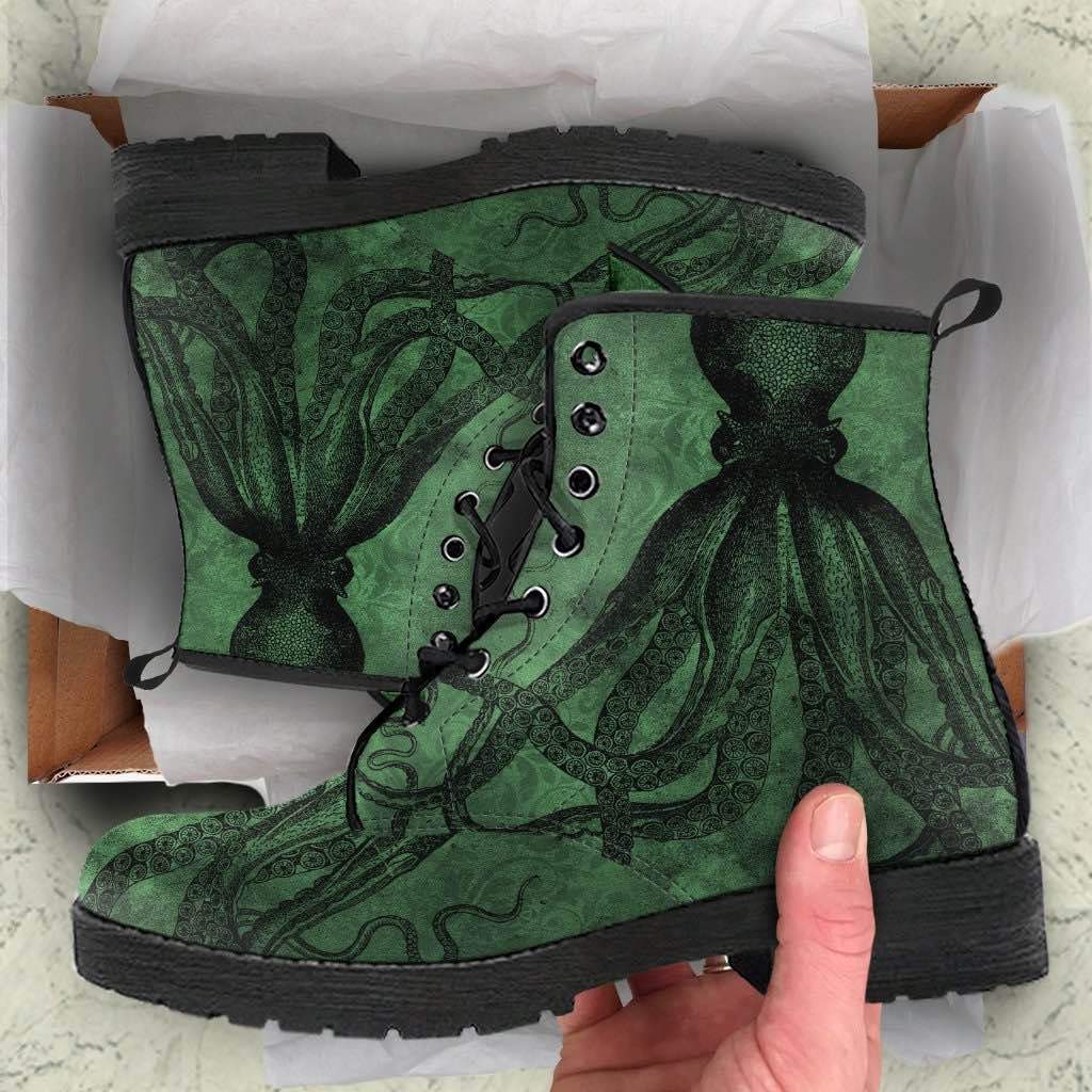 Womens green clearance combat boots