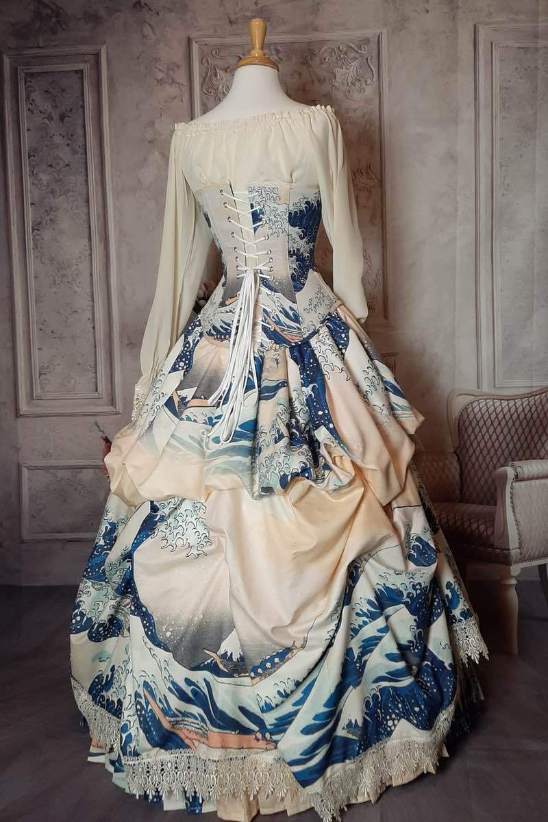 The Great Wave Victorian Corset Gown  victorian wedding dress – Gallery  Serpentine