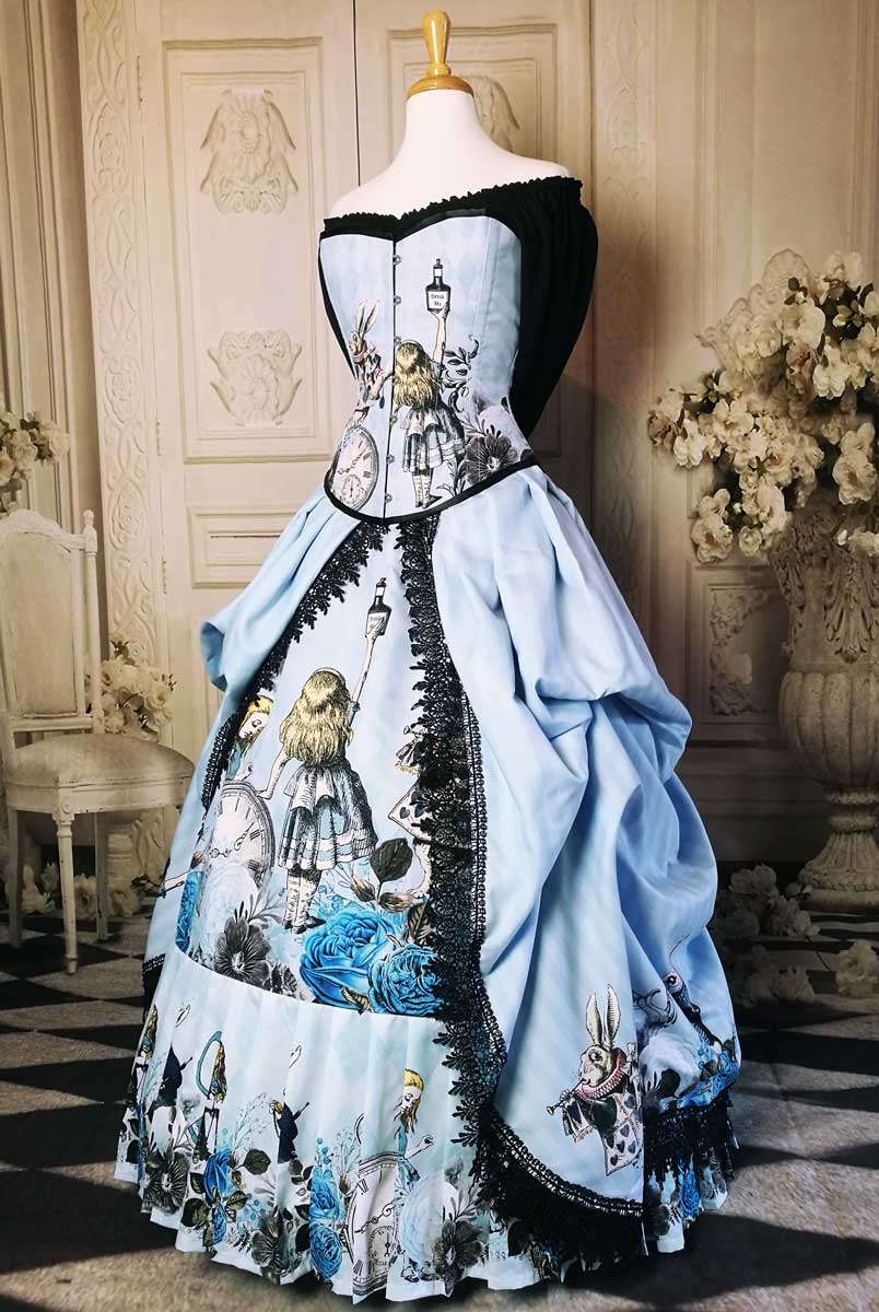 Alice in Wonderland Corset Gown Alice in Wonderland wedding