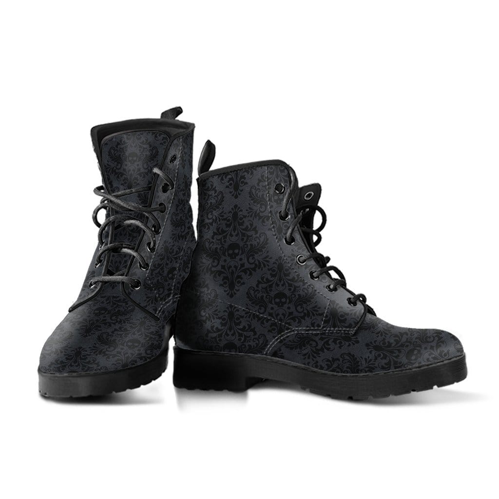 Men s Gothic Renaissance Skull Print Boots custom goth boots