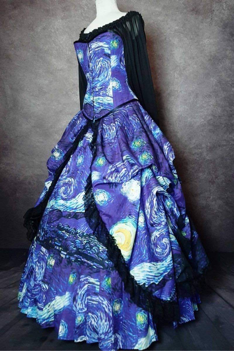 Starry Night Van Gogh Victorian Corset Gown  victorian wedding dress – Gallery  Serpentine