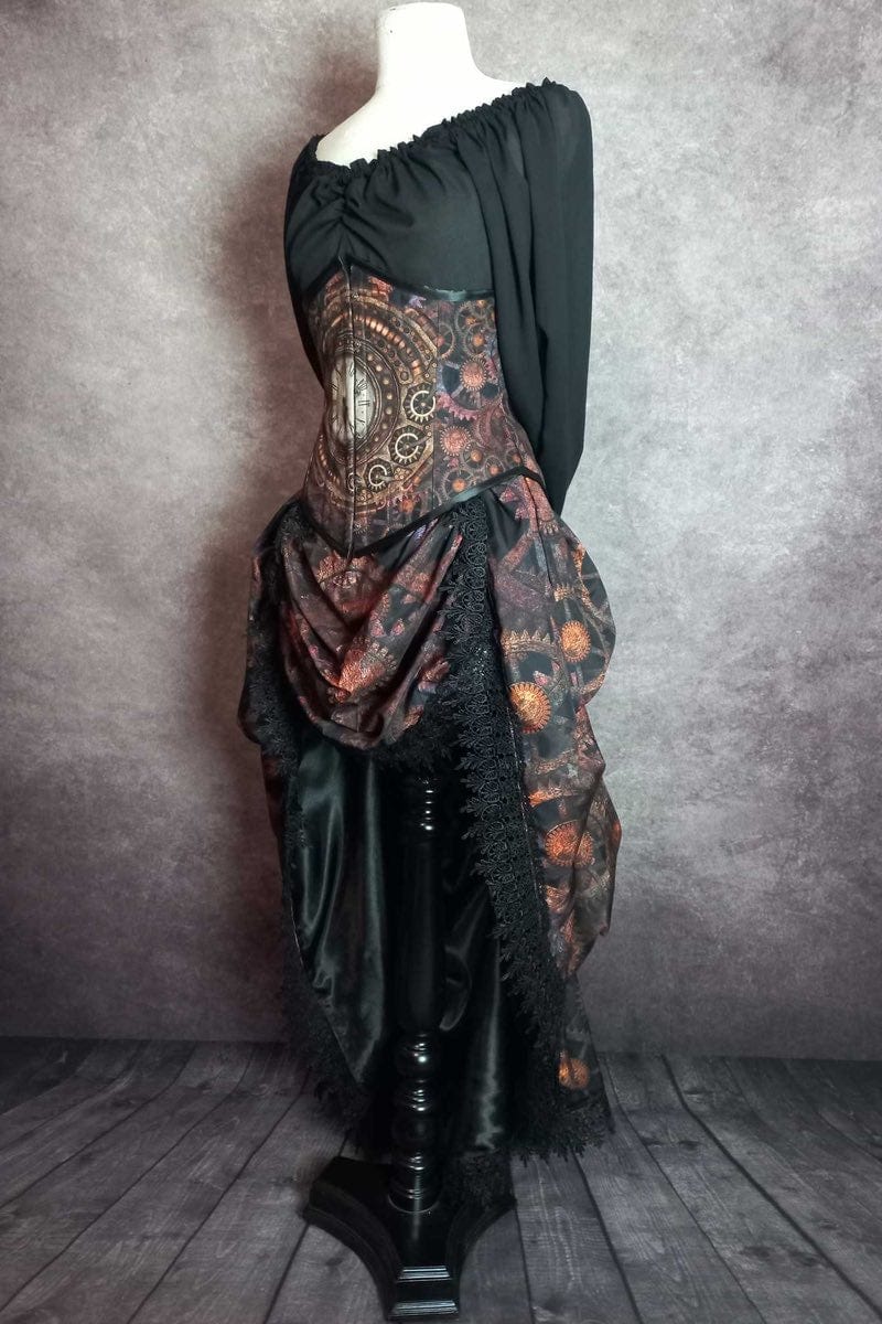 Amethyst Beauty Corset & Victorian Bustle Skirt Set