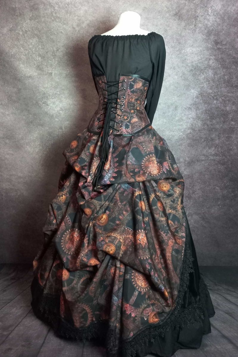 Petticoat Corset Victorian Steampunk Ball Western Bustle Dress